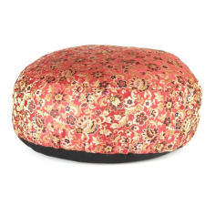 Meditationskissen Rot mit Blumen 