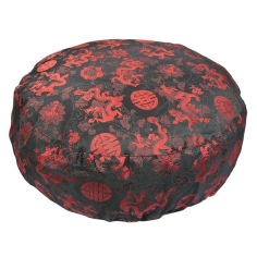 Meditationskissen Schwarz/Rot mit Drachen