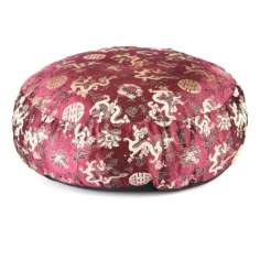 Meditationskissen Weinrot mit Drachen 