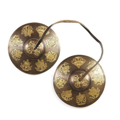 Gompa mit tib. Glückssymbol gross gold 