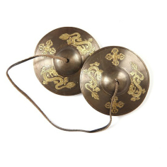 Gompa mit tib. Drachen gross gold