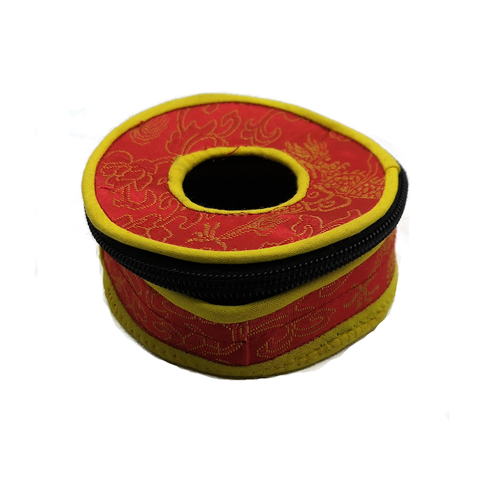 Zimbeltasche aus Brokatseide hoch