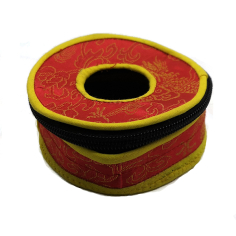 Zimbeltasche aus Brokatseide hoch