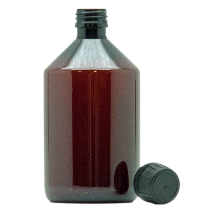 Braunflasche mit Verschluss 500ml