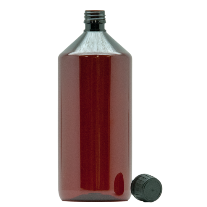 Braunflasche mit Verschluss 1000ml