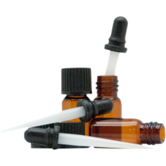 Braunglas mit Verschluss & Pipette 3ml