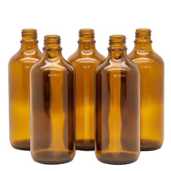 Braunglas ohne Verschluss 100ml Hohe Form Braunglas ohne Verschluss 100ml Hohe Form