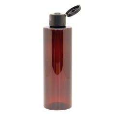 Braunflasche 100% R-PET mit Klappdeckel 200ml