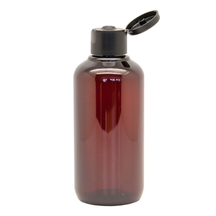Braunflasche 100% R-PET mit Klappdeckel 200ml Braunflasche 100% R-PET mit Klappdeckel 200ml