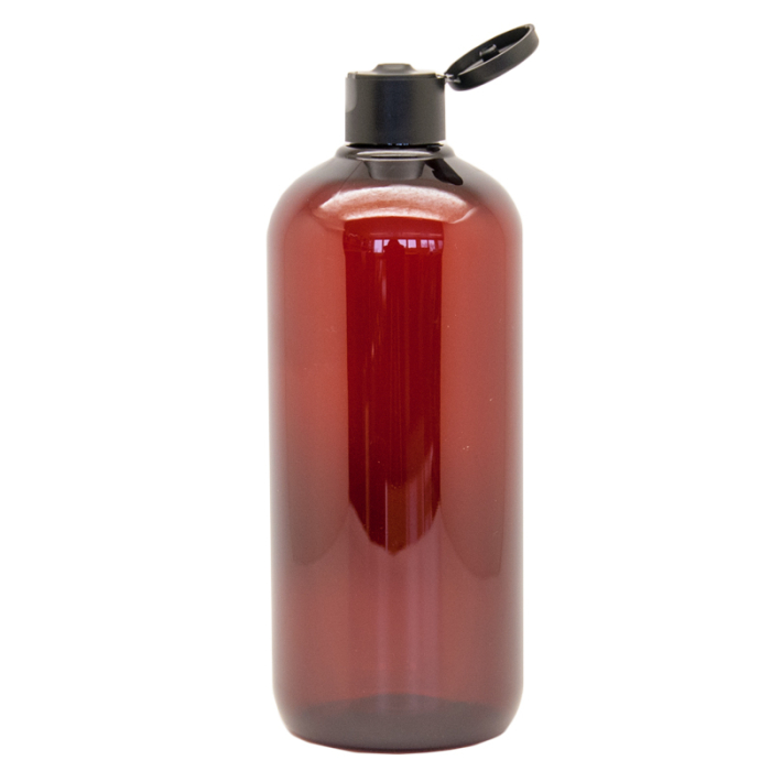 Braunflasche 100% R-PET mit Klappdeckel 500ml