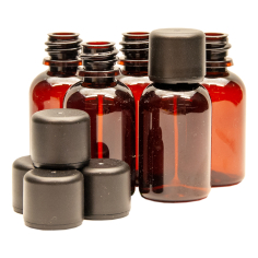 Braunflasche PE mit Ausgussring