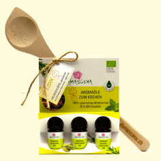 Aromaset zum Kochen & Holzkochlöffel