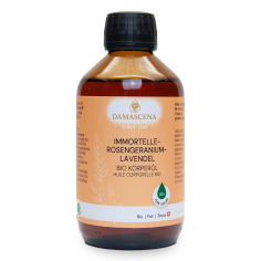 Immortelle-Rosengeranium-Lavendel Körperöl BIO